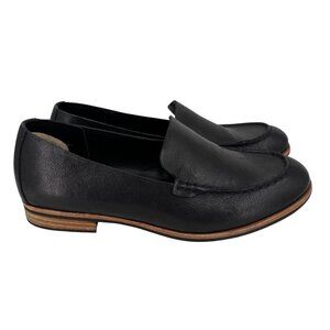 Kork-Ease Meg Leather Loafers Womens Size 8.5 Black Low Block Heel Flat Slip On